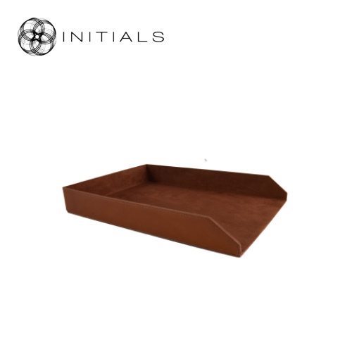 Paper Tray A4 Home Office Leather Cognac