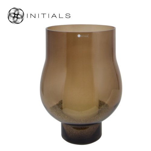 Vase | Candleholder Boudoir Bulb Topaz Glass