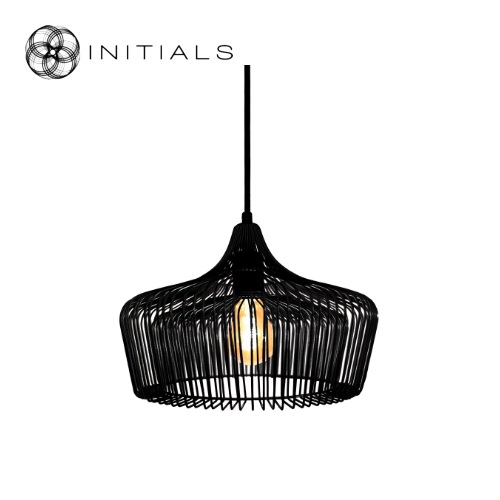 Hanging Lamp Small Moire Factory Iron Wire Black