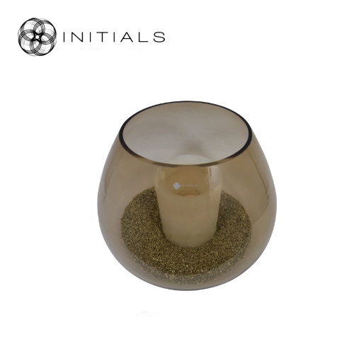 Vase | Candleholder Boudoir Bol Topaz Glass