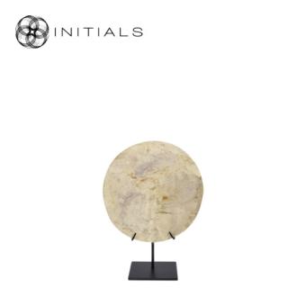 Ornament Disk Petrified Wood Natural