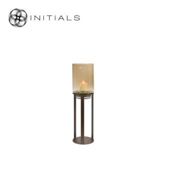 Stand Bridge Raw Iron Metallic Brown Round