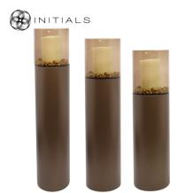 190-311-413 S/3 Hurricane Stand Solid Metallic Brown & Topaz Glass