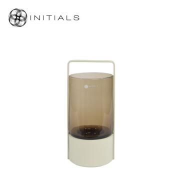 Huricane Stand Solid Handle XS Ivory & Topaz Glass