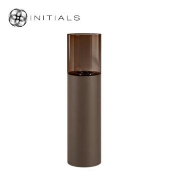 190-311-481 Hurricane Stand Solid L Metallic Brown & Dark Brown Glass