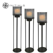 190-311-501 S/3 Hurricane Stand Open Matt Black & Smoke Glass