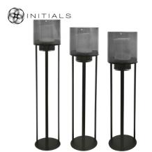 190-311-501 S/3 Hurricane Stand Open Matt Black & Smoke Glass