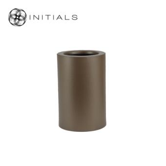Stand Solid Metal Metallic Brown Round