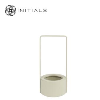 Stand Solid Handle Metal Ivory