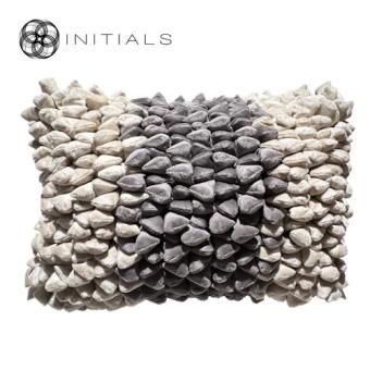 Cushion Cover Pebble Single Stripe Moon White Earth Taupe