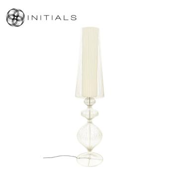 Floor Lamp Classic Iron Wire Riff White