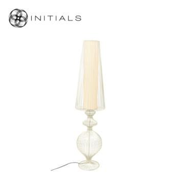 Floor Lamp Classic Iron Wire Riff White