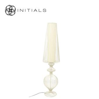 Floor Lamp Classic Iron Wire Riff White