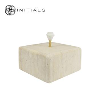 Table Lamp Base Herra Travertin Square