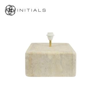 Table Lamp Base Herra Travertin Square