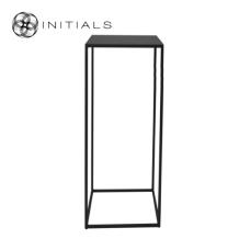 Flower Stand Metal Black Square