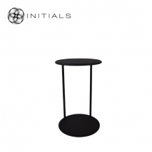 Bench Table Round NEW Iron Structure Matt Black With Connected Plate