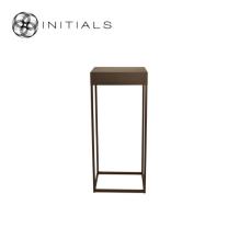 Flower Stand Metal Metallic Brown