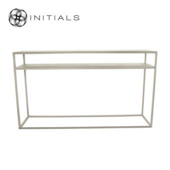Storage Table 2 Metal Ivory