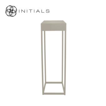 Flower Stand Metal Ivory