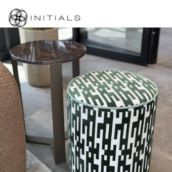 Tri leg Table Metal Metallic Brown Marble Rosso