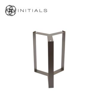 Tri leg Table Frame Metal Metallic Brown