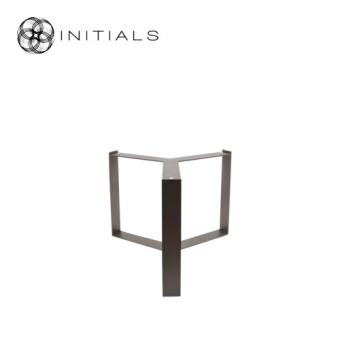 Tri leg Table Frame Metal Metallic Brown