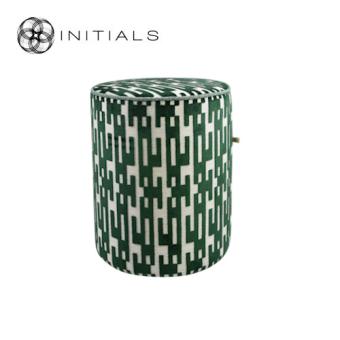 Poof Teze Geo Moss Green