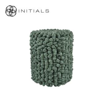 Poof Pebble Olive Green Cylinder
