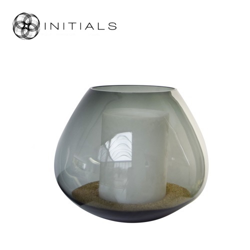 Vase | Candleholder Boudoir Bol Smoke Glass