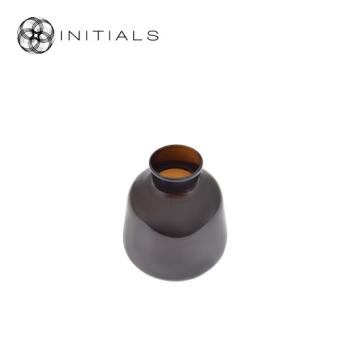 Vase Bottle Amber Brown Glass Low