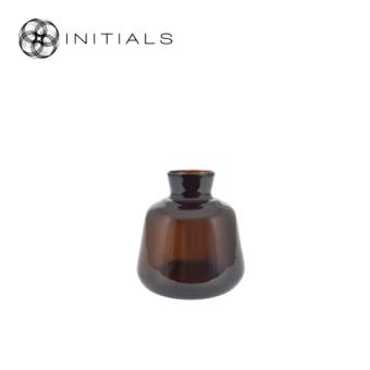 Vase Bottle Amber Brown Glass Low