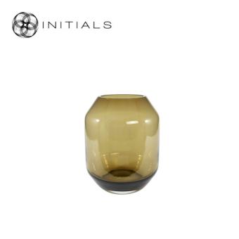 Vase Hexagon Topaz Glass