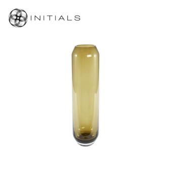 Vase Hexagon Topaz Glass Middle