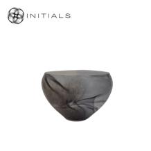 Vase Royal Black Brown Marble Glass