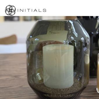Vase Hexagon Smoke Glass