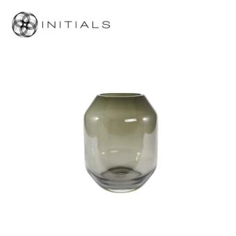 Vase Hexagon Smoke Glass