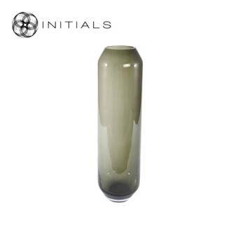 Vase Hexagon Smoke Glass High