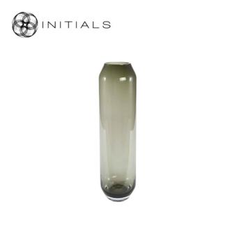 Vase Hexagon Smoke Glass Middle