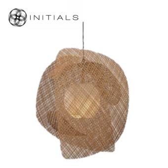 Hanging Lamp Freeform Iron Wire Clay