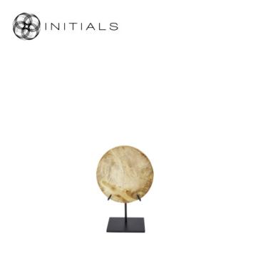 Ornament Disk Petrified Wood Natural