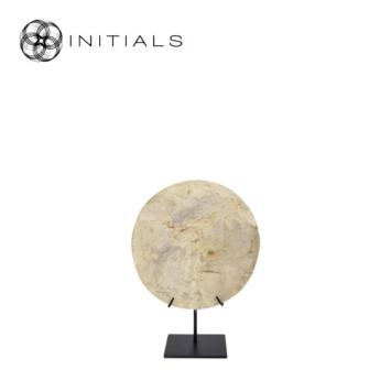 Ornament Disk Petrified Wood Natural