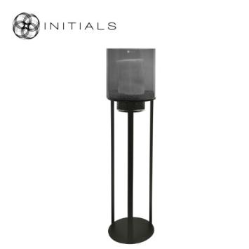 190-311-003 Hurricane Stand Open M Matt Black & Smoke Glass