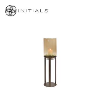 Stand Bridge Raw Iron Metallic Brown Round