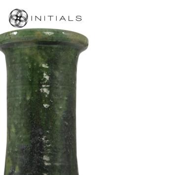 Candle Holder Twisted Tamegroute Green