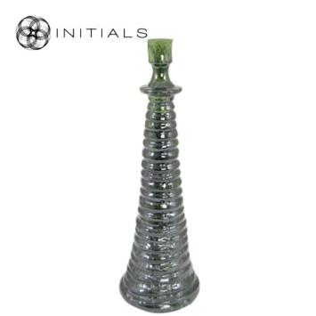Candle Holder Twisted Tamegroute Green