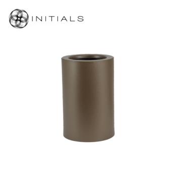 Stand Solid Metal Metallic Brown Round
