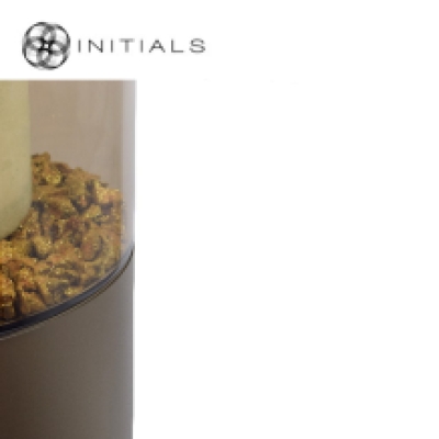 Stand Solid Metal Metallic Brown Round