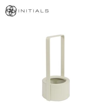 Stand Solid Handle Metal Ivory