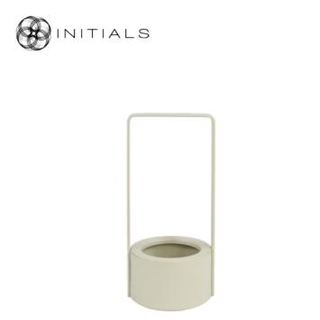 Stand Solid Handle Metal Ivory